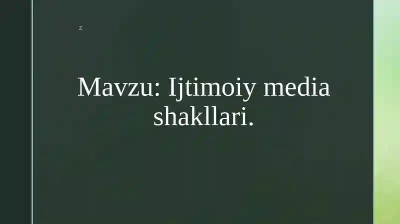 Ijtimoiy media shakllari