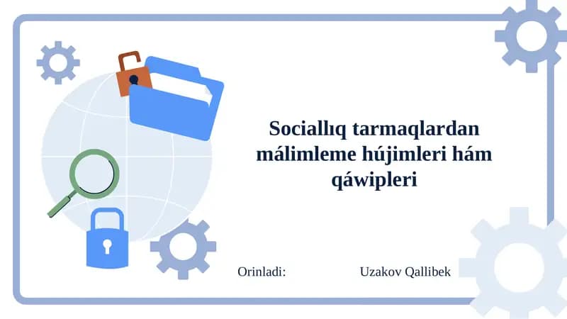 Sociallıq tarmaqlardan málimleme hújimleri hám qáwipleri