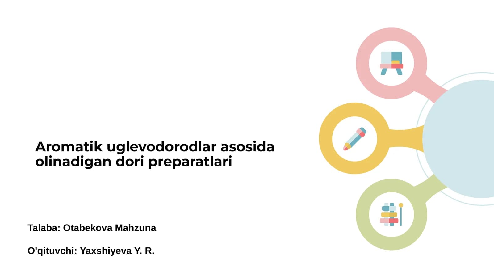 Aromatik uglevodorodlar asosida olinadigan dori preparatlari