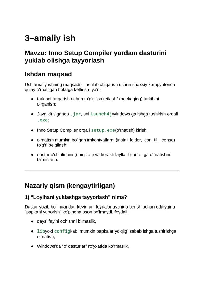 Inno Setup Compiler yordam dasturini yuklab olishga tayyorlash