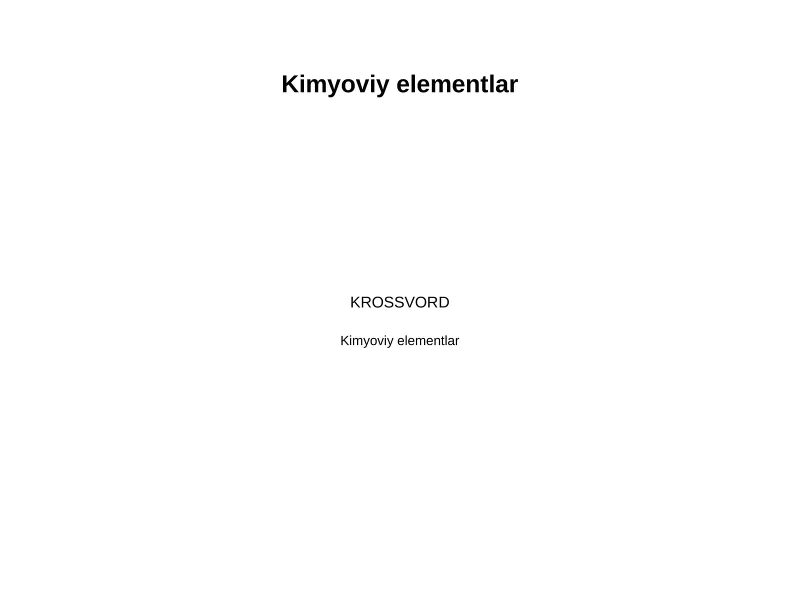 Kimyoviy elementlar