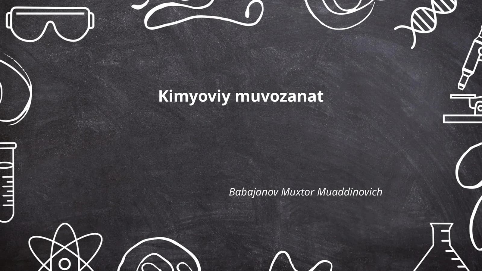 Kimyoviy muvozanat