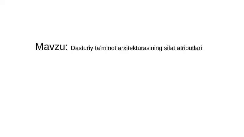 Dasturiy ta’minot sifatini ta’minlash