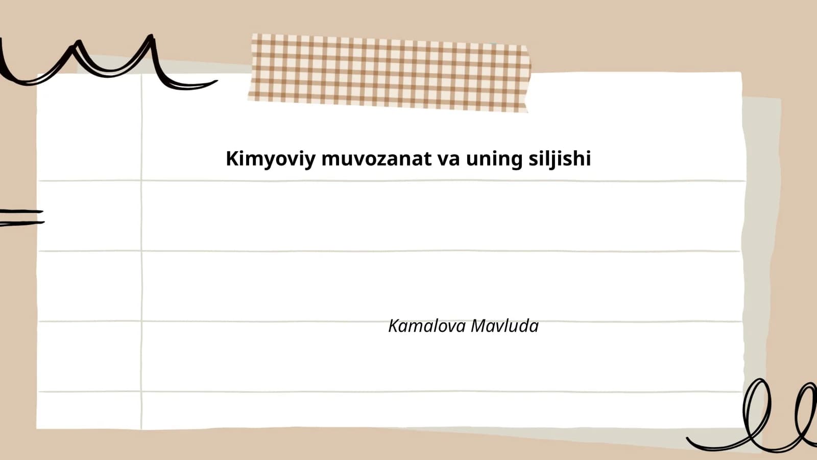 Kimyoviy muvozanat va uning siljishi