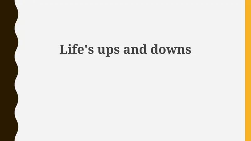 Riding the Rollercoaster: An Introduction to Life's Ups and Downs