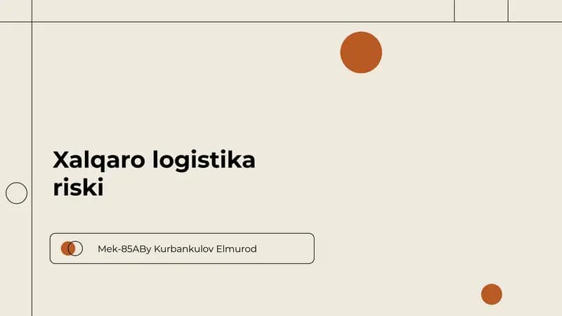 Xalqaro logistika riski