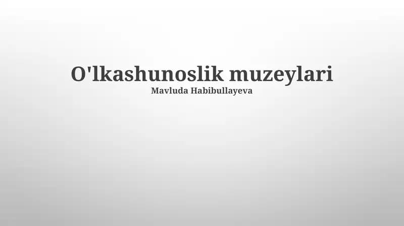 Etnografik Muzeylar Rolı