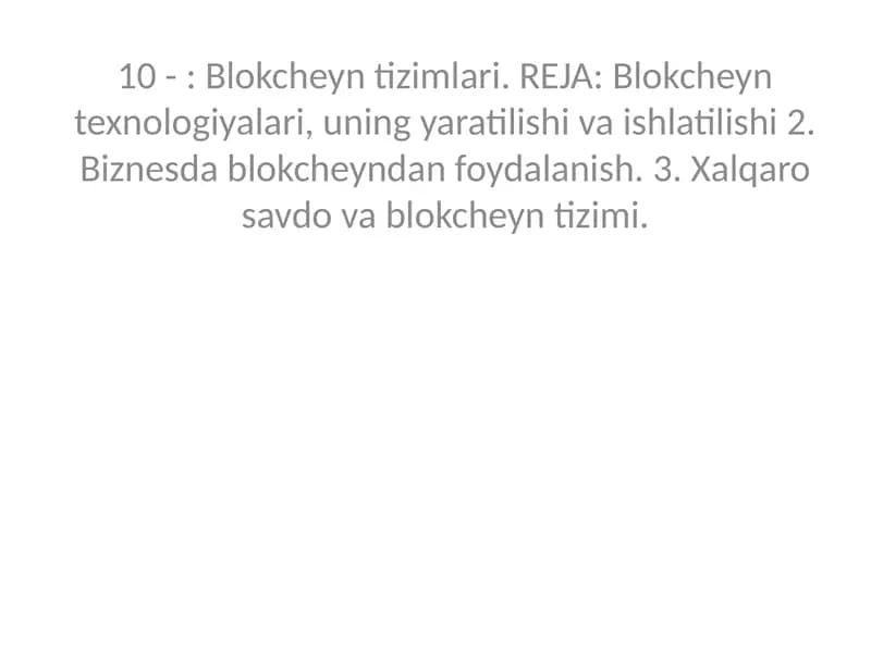 Blokcheyn tizimlari