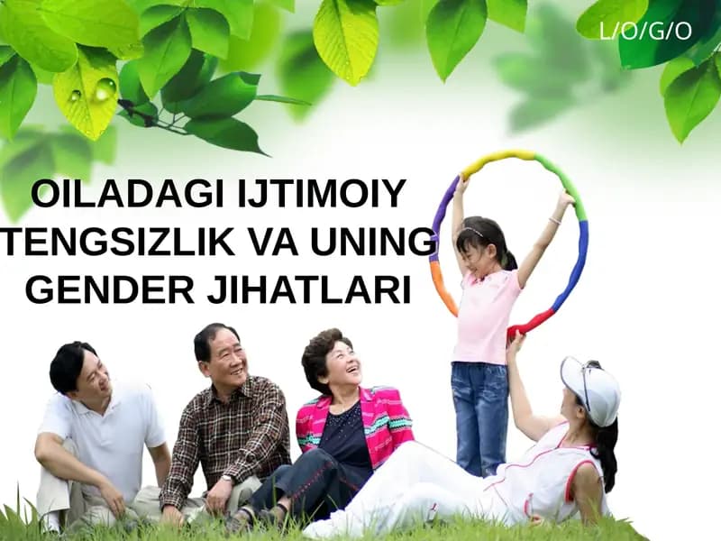 OILADAGI IJTIMOIY TENGSIZLIK VA UNING GENDER JIHATLARI