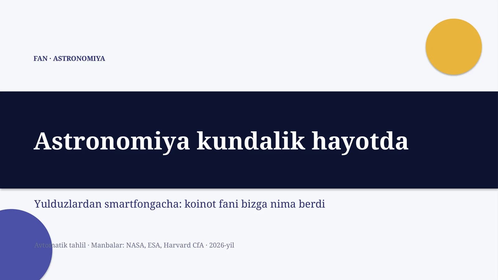 FAN · ASTRONOMIYA