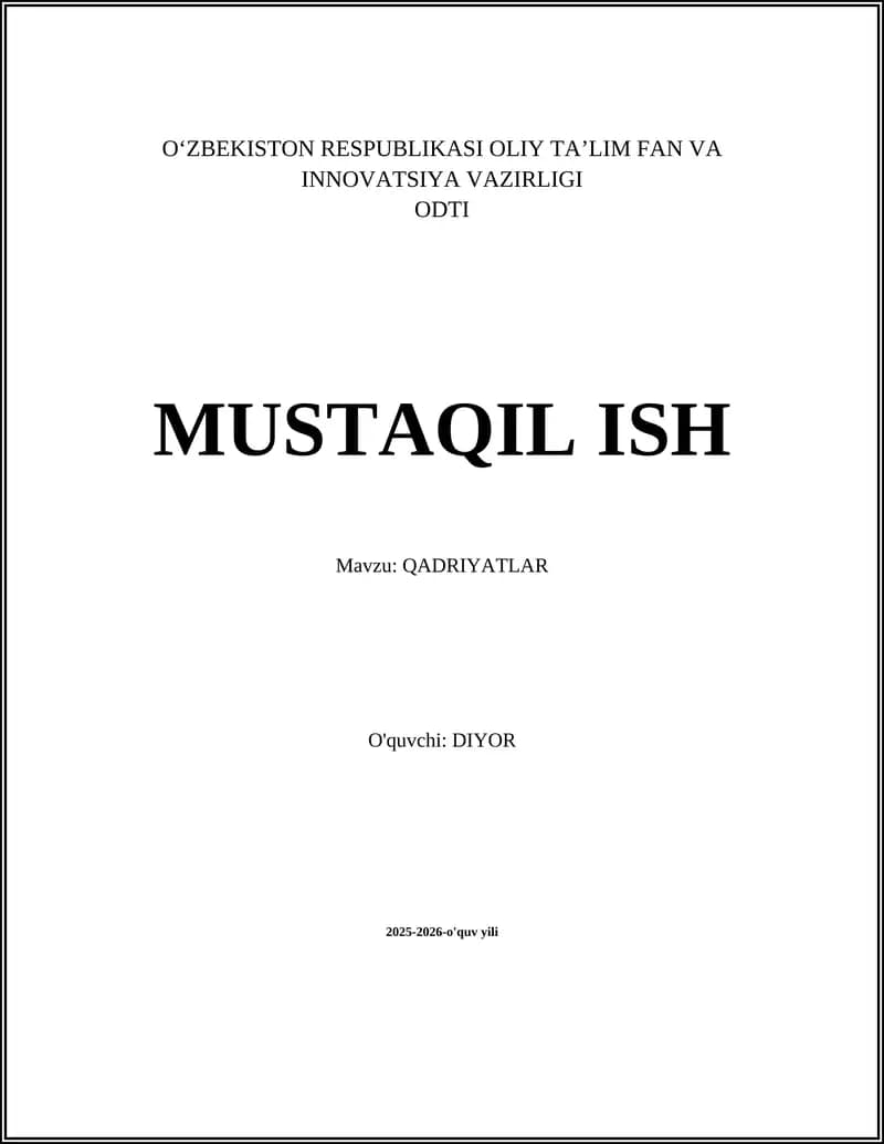 Oila qadriyatlari