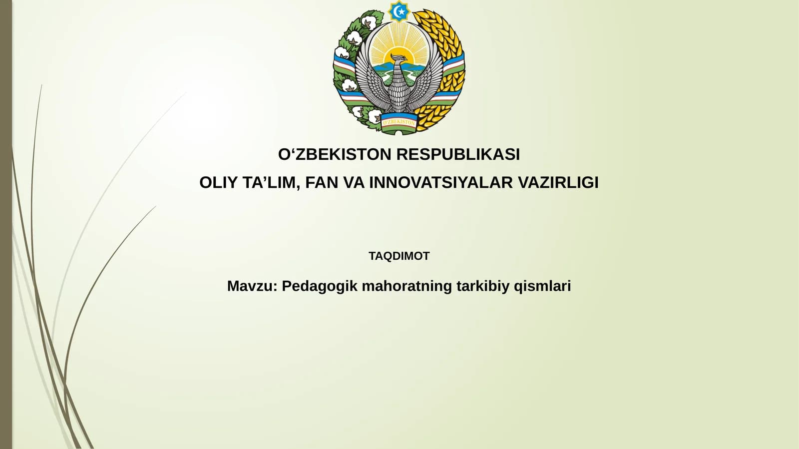 Pedagogik mahoratning tarkibiy qismlari