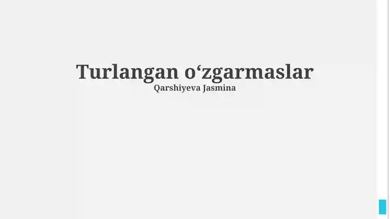 Doimiy O'zgaruvchilarni E'lon Qilish