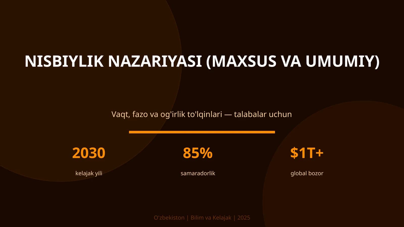 Nisbiylik Nazariyasi (Maxsus va Umumiy)
