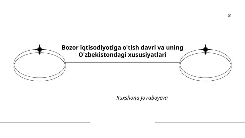 Bozor iqtisodiyotiga o'tish davri va uning O'zbekistondagi xususiyatlari