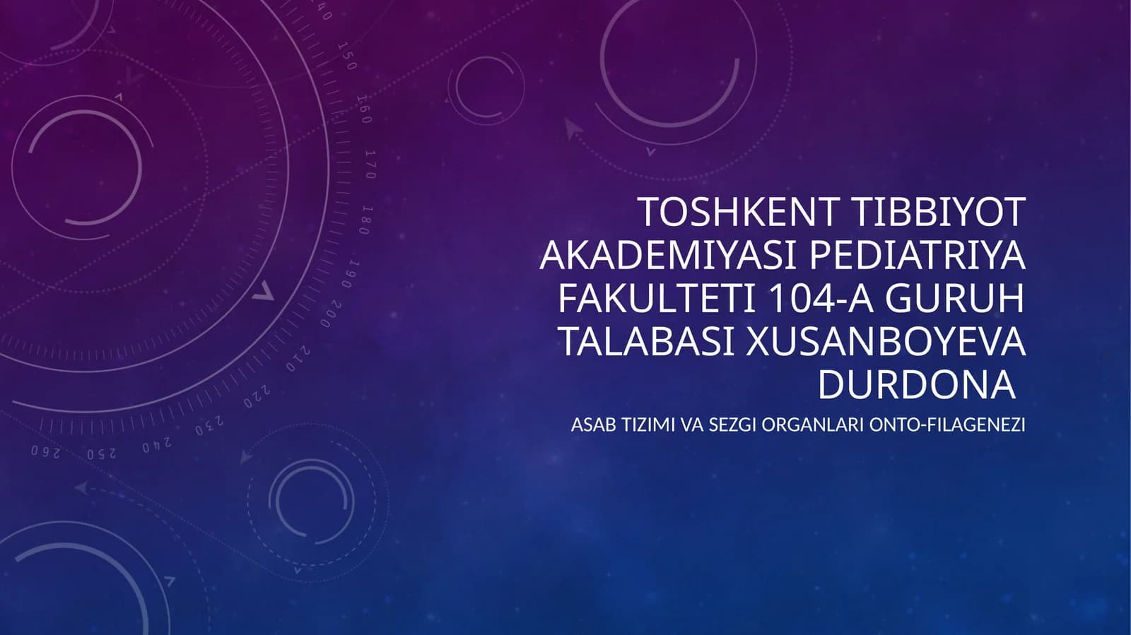Asab tizimi va sezgi organlarionto-filagenezi