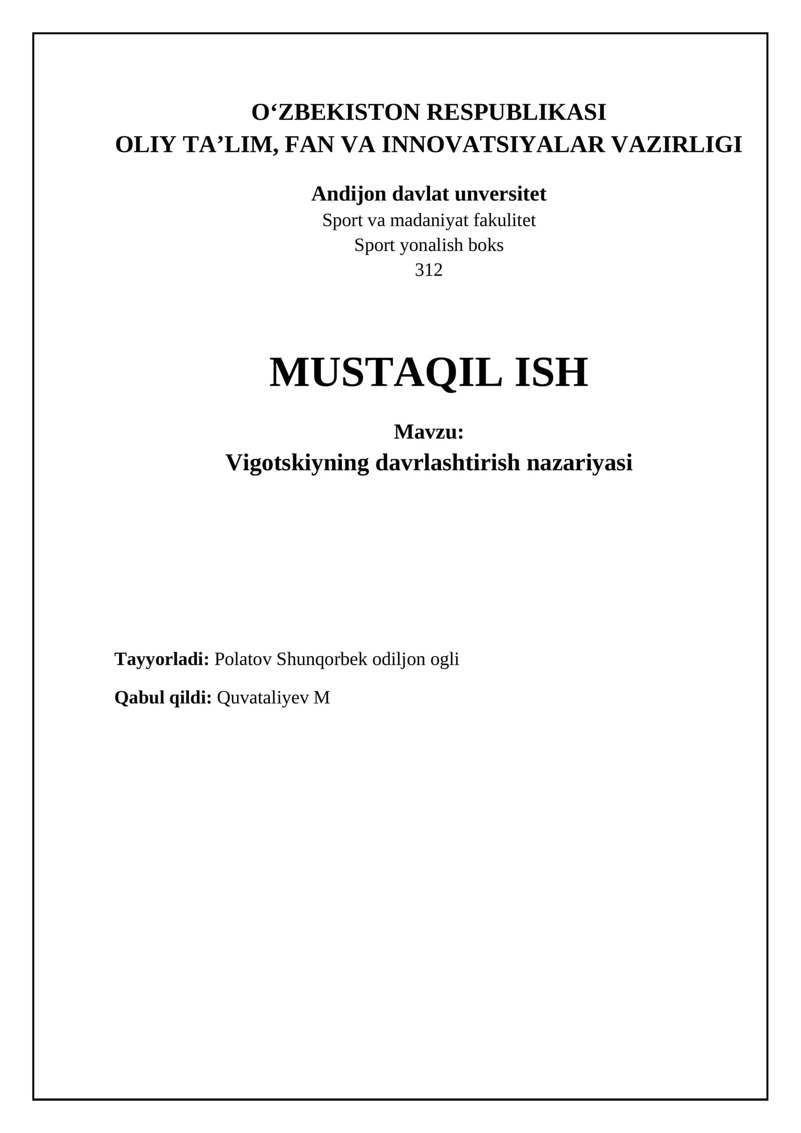 Vigotskiyning davrlashtirish nazariyasi