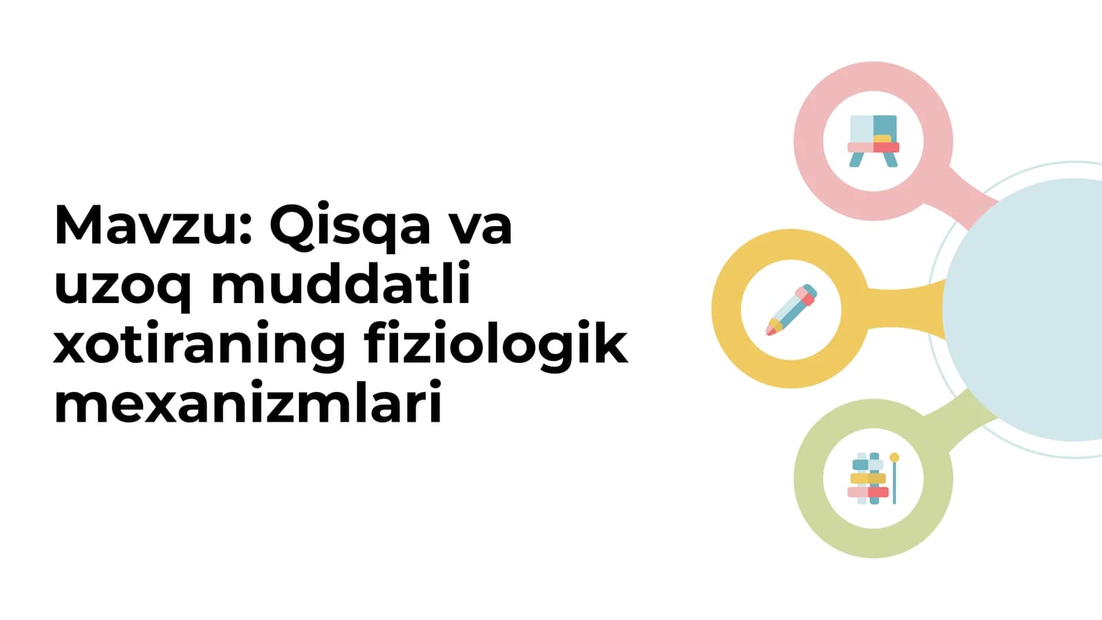 Qisqa va uzoq muddatli xotiraning fiziologik mexanizmlari