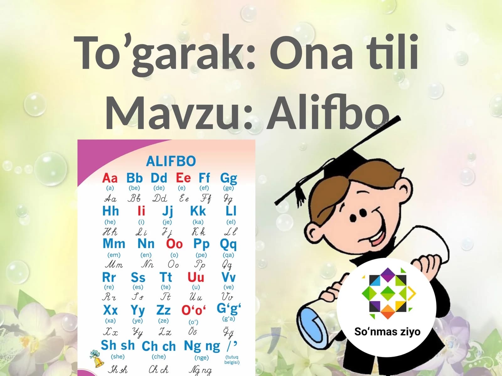 Alifbo mavzusiga taqdimot