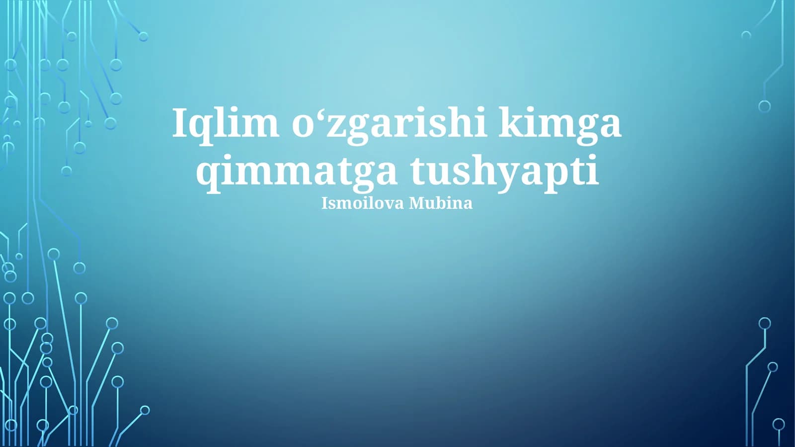 Iqlim oʻzgarishi kimga qimmatga tushyapti