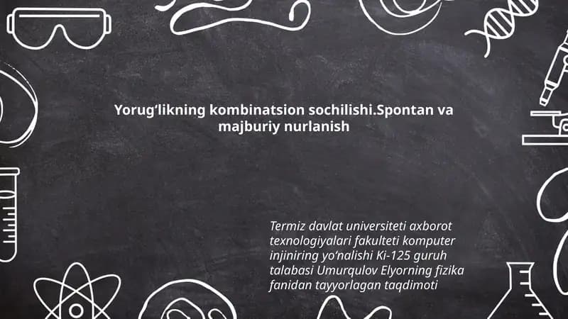 Fizika fanidan tayyorlagan taqdimot