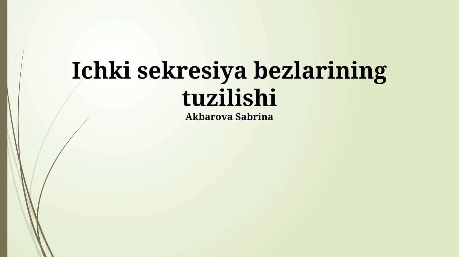 Ichki sekresiya bezlarining tuzilishi