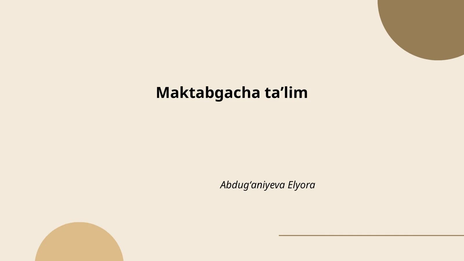 Maktabgacha ta'lim metodlari