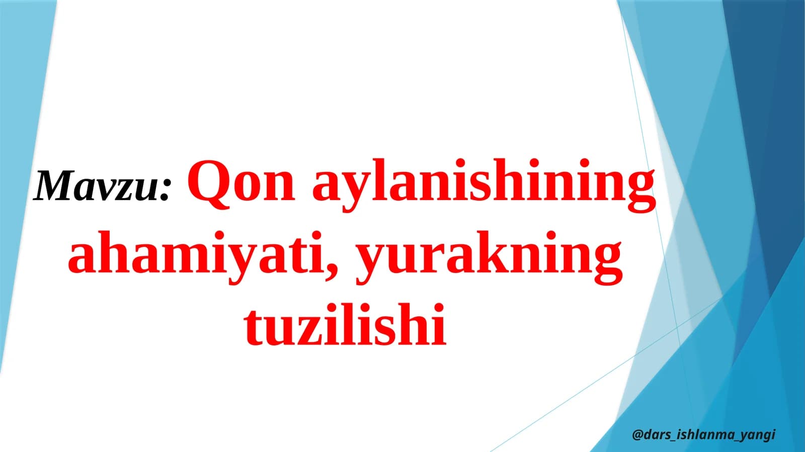 Qonaylanishining ahamiyati, yurakning tuzilishi
