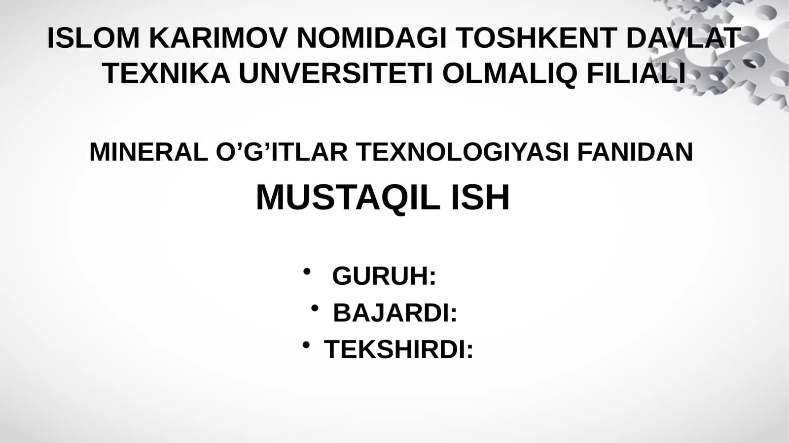 Fosforli mineral o’g’itlar ishlab chiqarish texnologiyasi