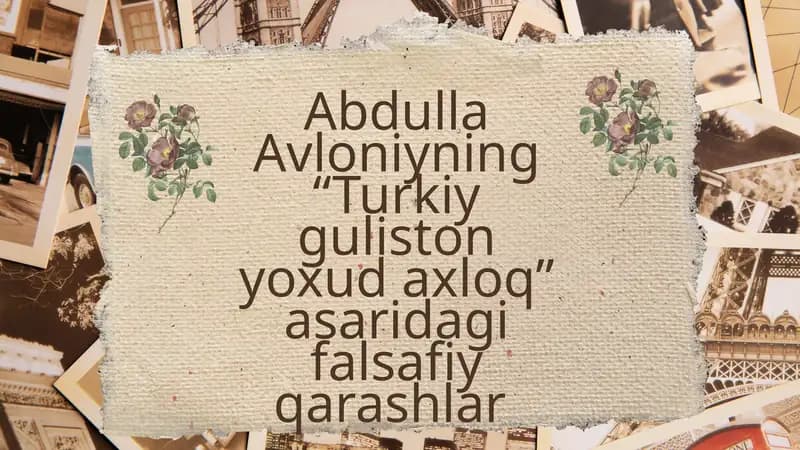 Turkiy guliston yoxud axloq