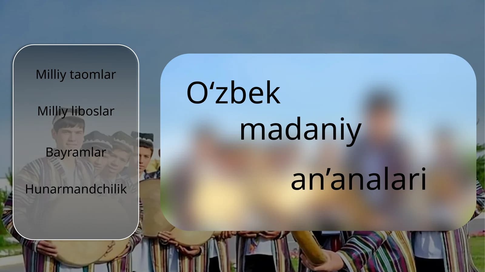 o'zbek xaql an'analari