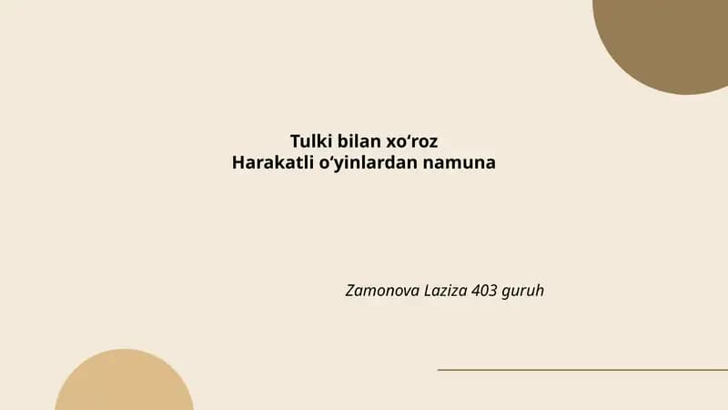 Tulki bilan xoʻroz