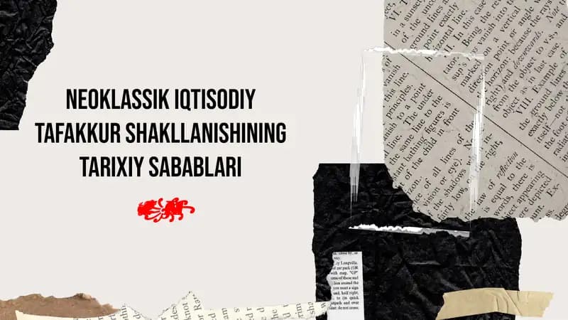 Neoklassik iqtisodiy fikrlar tushunchalari