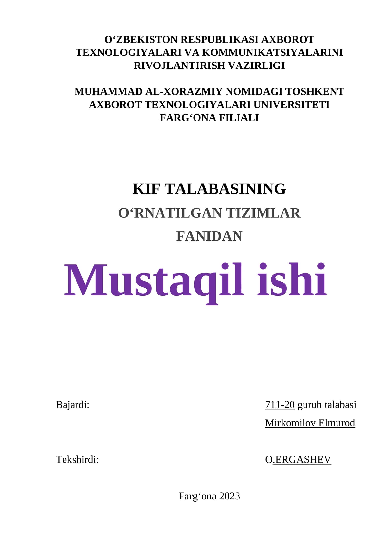 O‘rnatilgan operatsion tizimlarda xabarlar navbati