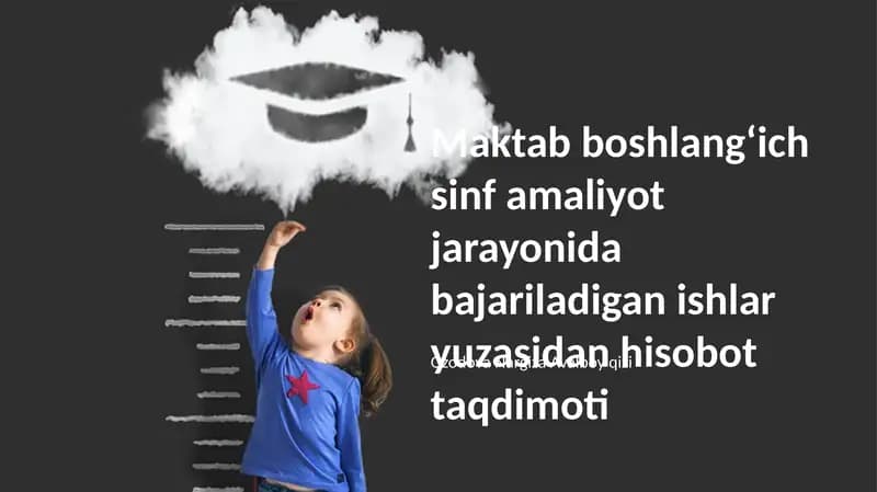 Amaliy Mashg'ulotlar Yuzasidan Hisobot Taqdimoti