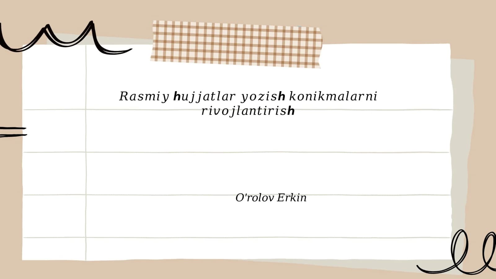 Rasmiy tilda yozish qoidalari