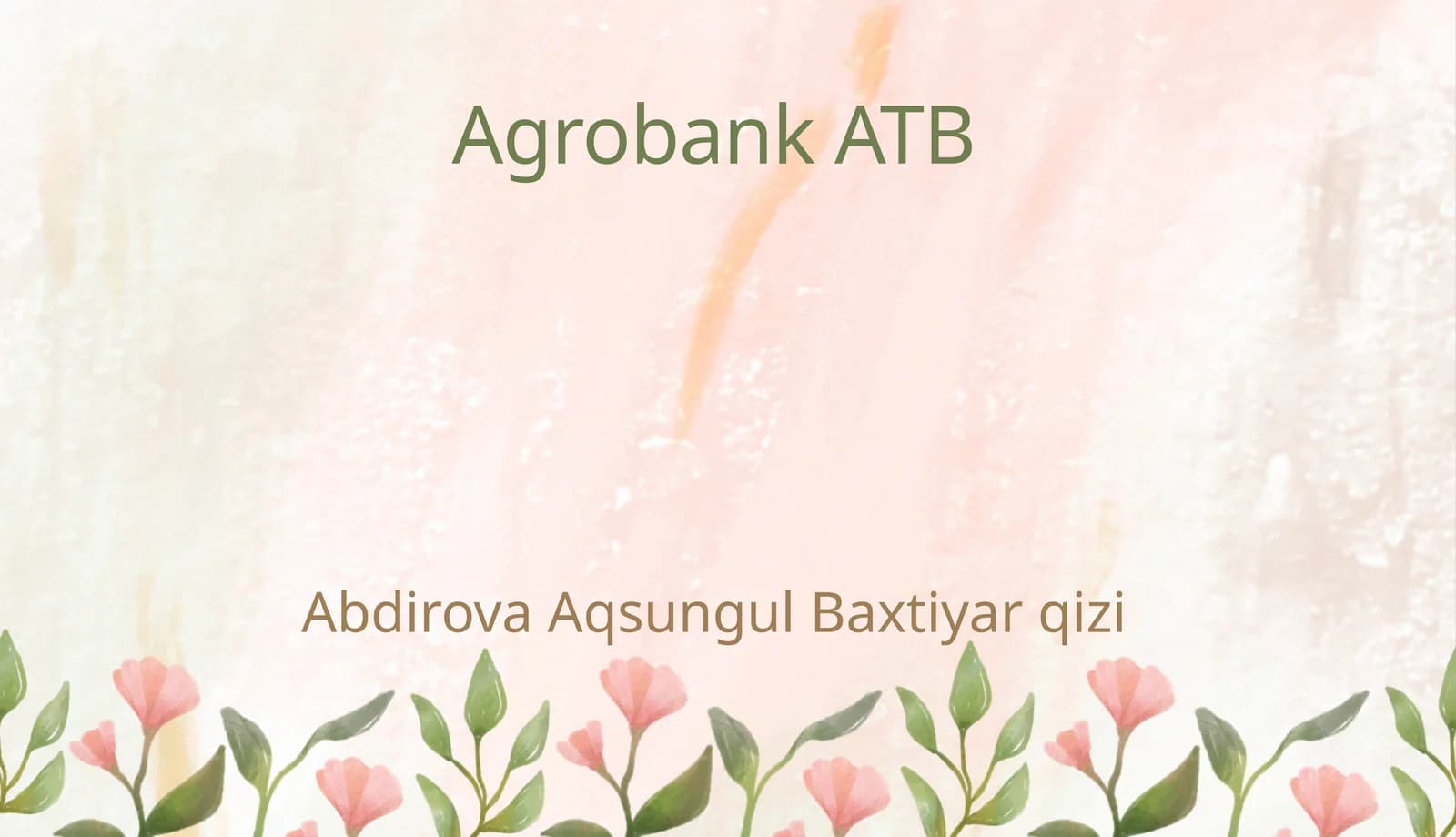 Agrobank ATB: Umumiy Tavsif va Faoliyat Yo'nalishlari
