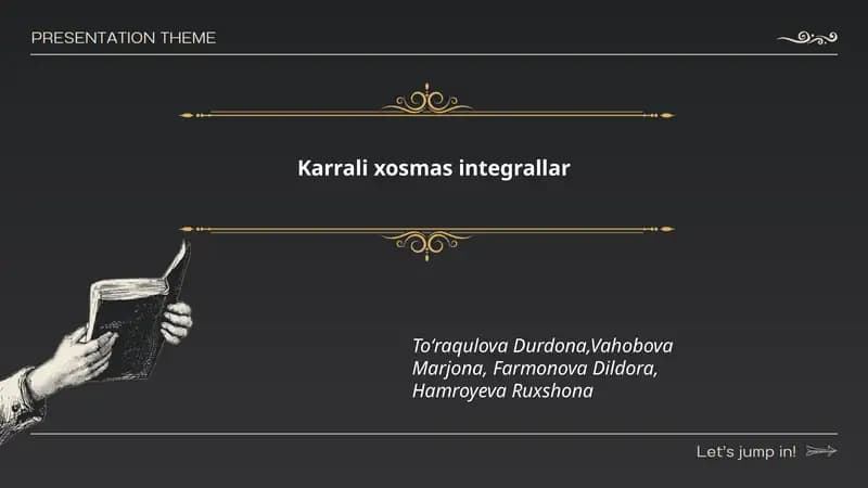 Karrali xosmas integrallar