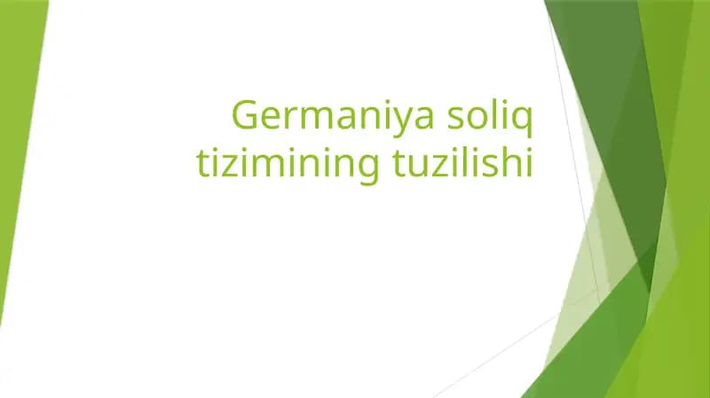 Germansoliqtizimining tuzilishi