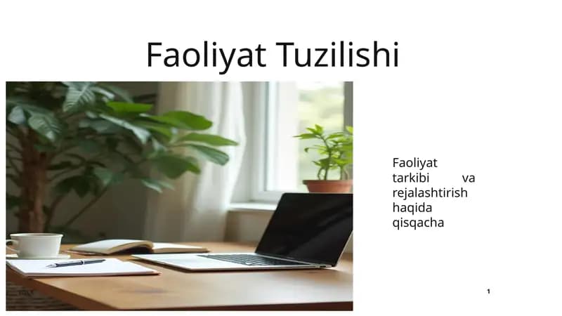 Faoliyat Tuzilishi