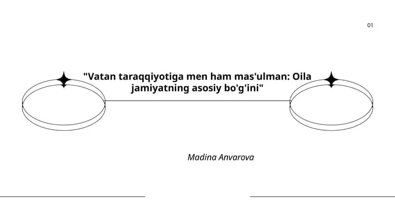 Vatan taraqqiyotiga men ham mas'ulman: Oila jamiyatning asosiy bo'g'ini