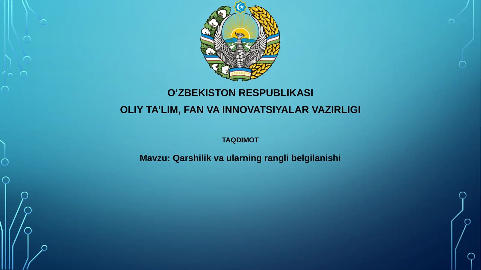 Qarshilik va ularning rangli belgillanishi