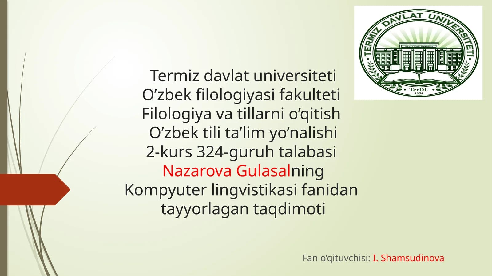 Kompyuter lingvistikasida avtomatik tarjima yo’nalishi va tarjimon dasturlar