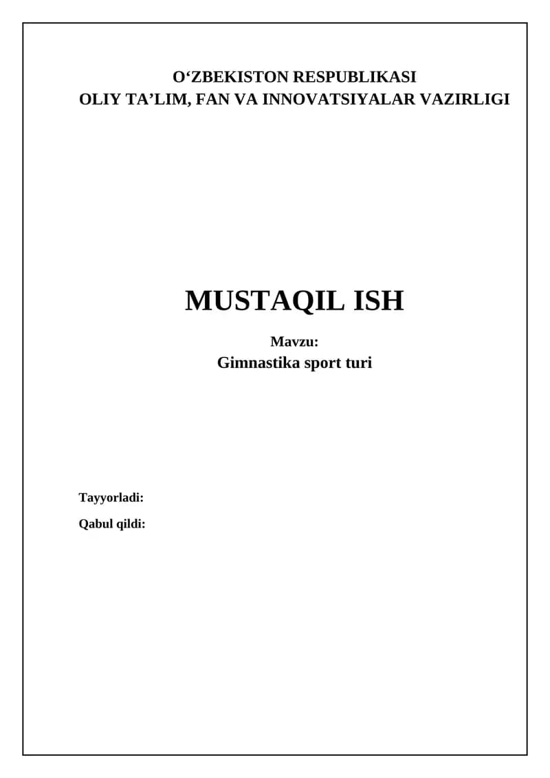 Gimnastika: Ta'rifi, Turlari va Talablar