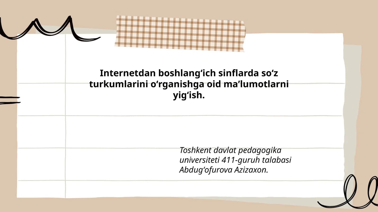 Internetdan boshlangʻich sinflarda soʻz turkumlarini oʻrganish