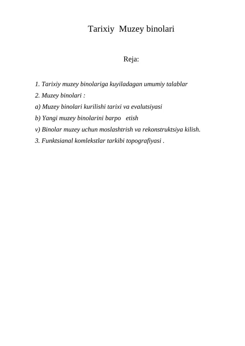 Tarixiy Muzey binolari