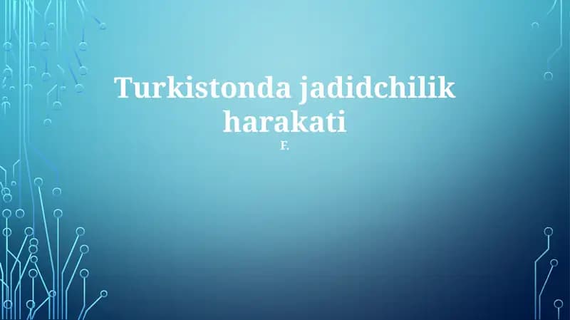 Turkistonda jadidchilik harakati