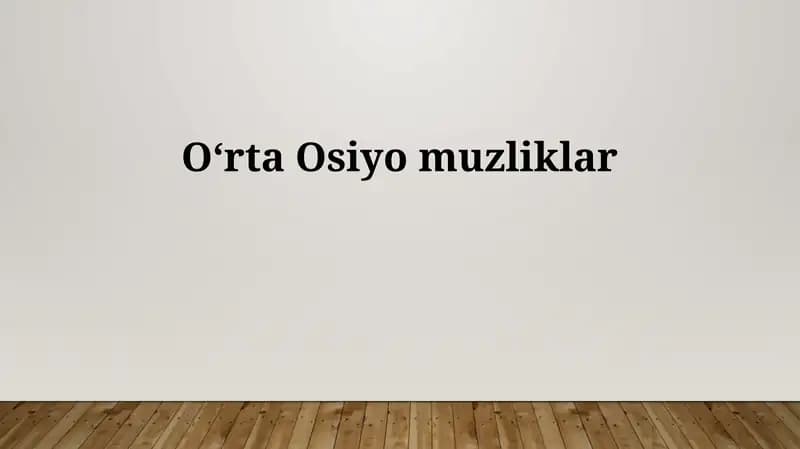 Markaziy Osiyo muzliklari