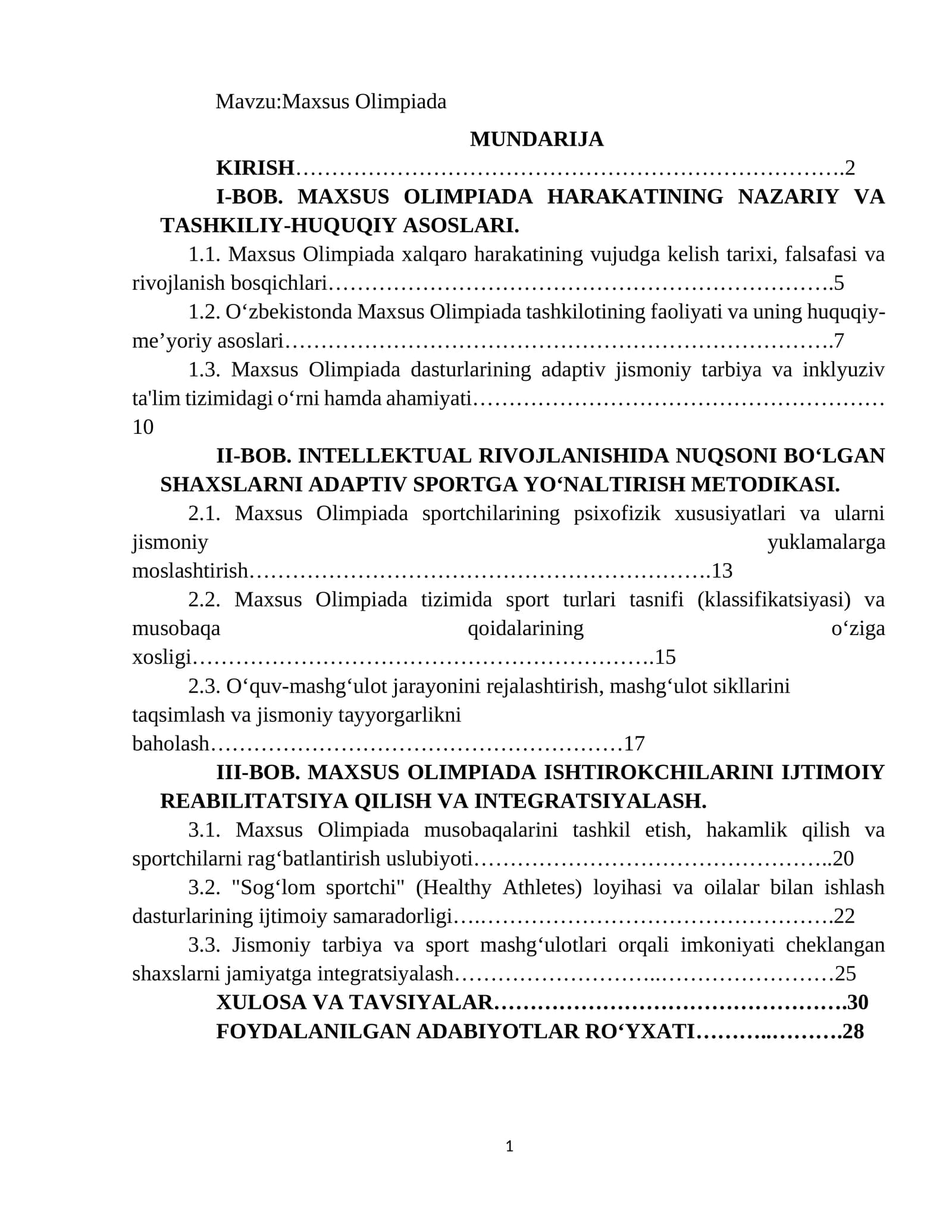 Maxsus Olimpiada