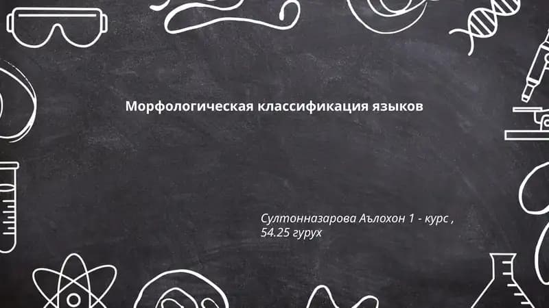 Морфологическая классификация языков